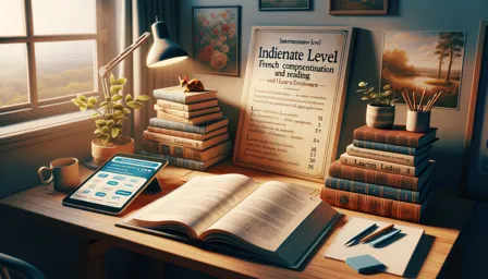 Learn French comprehension and reading intermediate level